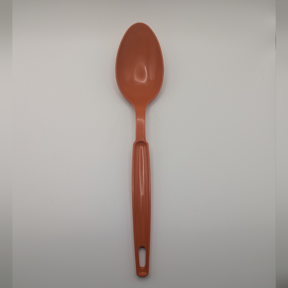 Vintage Ekco Orange Solid Serving Spoon Made In USA Dishwasher Safe